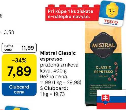 Mistral Classic espresso, 400 g 