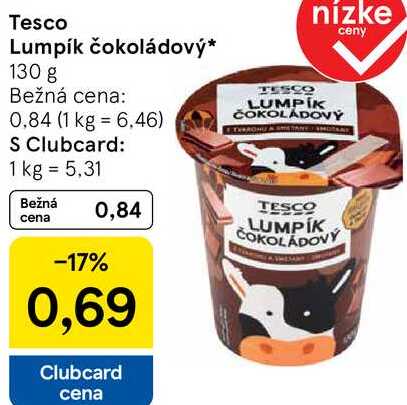Tesco Lumpík čokoládový, 130 g