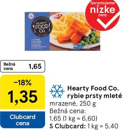 Hearty Food Co. rybie prsty mleté, 250 g 