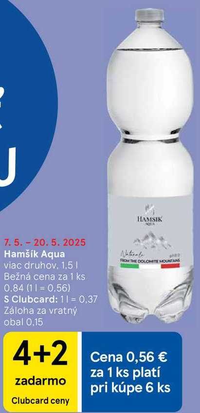 Hamšík Aqua, 1,5 l