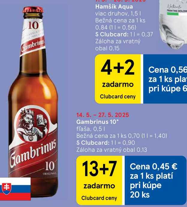 Gambrinus 10°, 0,5 l