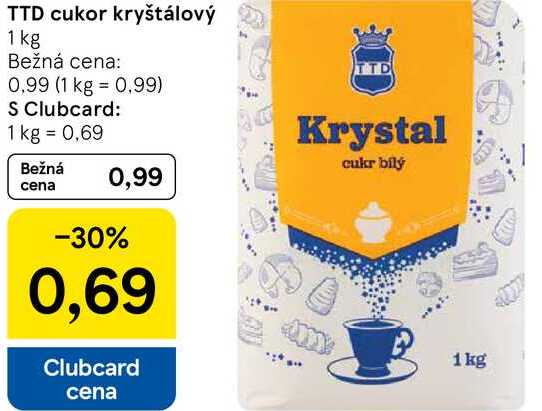 TTD cukor kryštálový, 1 kg