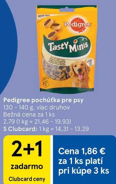 Pedigree pochúťka pre psy, 130-140 g