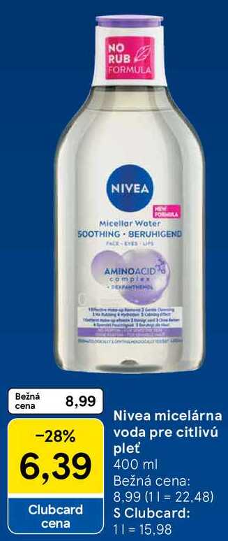 Nivea micelárna voda pre citlivú pleť, 400 ml 