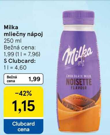 Milka mliečny nápoj, 250 ml 