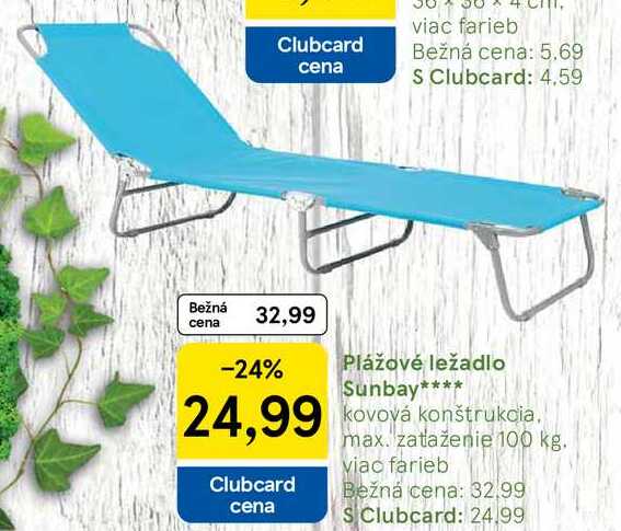 Plážové ležadlo Sunbay