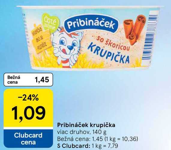 Pribináček krupička, 140 g 