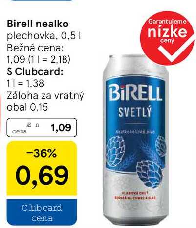 Birell nealko, 0,5 l