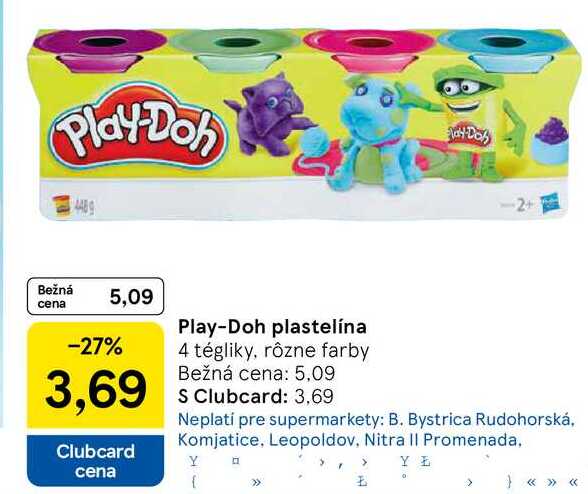 Play-Doh plastelína, 4 tégliky