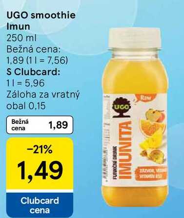 UGO smoothie Imun, 250 ml 