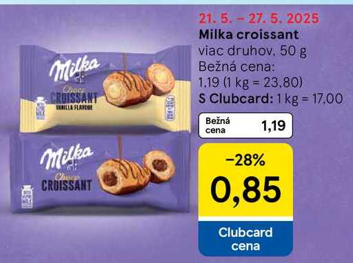 Milka croissant, 50 g
