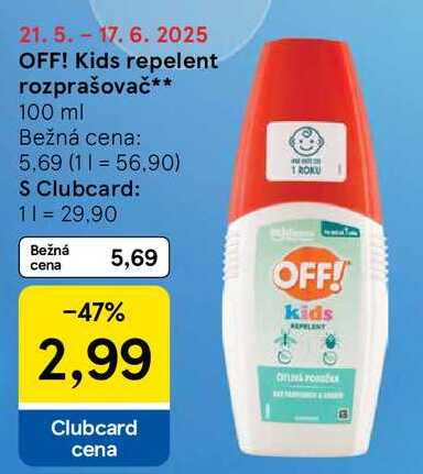 OFF! Kids repelent rozprašovač, 100 ml
