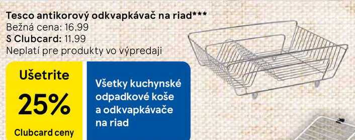 Tesco antikorový odkvapkávač na riad
