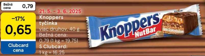 Knoppers tyčinka, 40 g 
