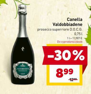 Canella Valdobbiadene prosecco superriore D.O.C.G. 0,75l