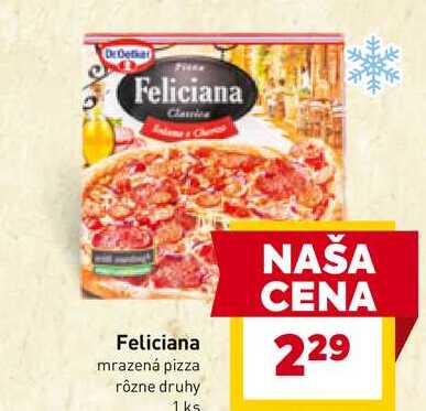 Feliciana mrazená pizza rôzne druhy 1 ks