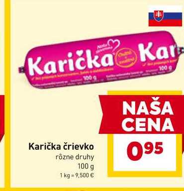 Karička črievko rôzne druhy 100 g 