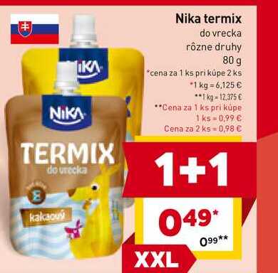 Nika termix do vrecka rôzne druhy 80 g 