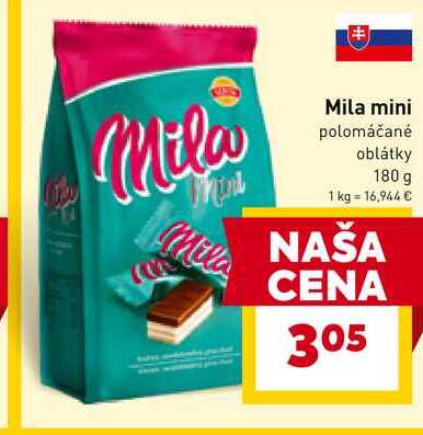 Mila mini polomáčané oblátky 180 g 