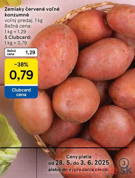 Zemiaky červené voľné konzumné, 1 kg