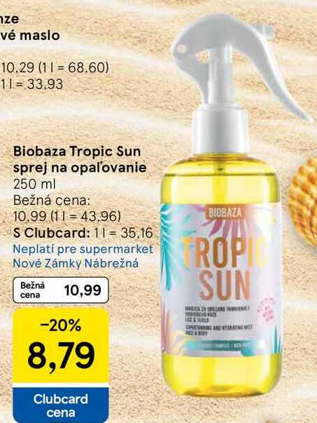 Biobaza Tropic Sun sprej na opaľovanie, 250 ml 