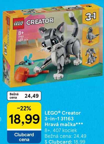 LEGO® Creator 3-in-1 31163 Hravá mačka