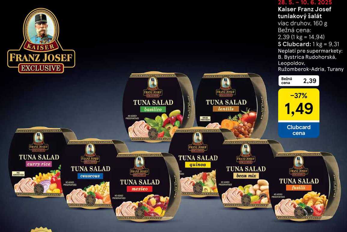 Kaiser Franz Josef tuniakový šalát, 160 g