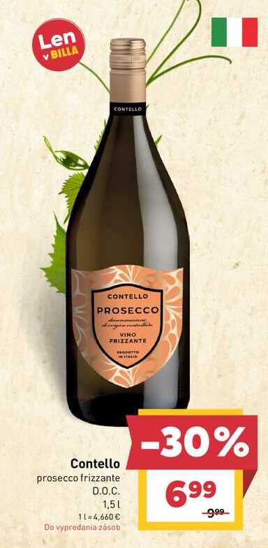 Contello prosecco frizzante D.O.C. 1,5l