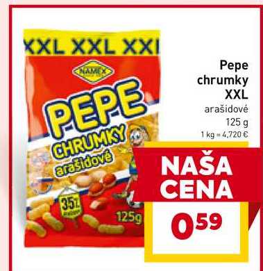 Pepe chrumky XXL arašidové 125 g 