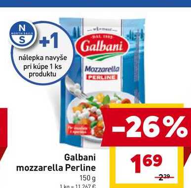 Galbani mozzarella Perline 150 g 