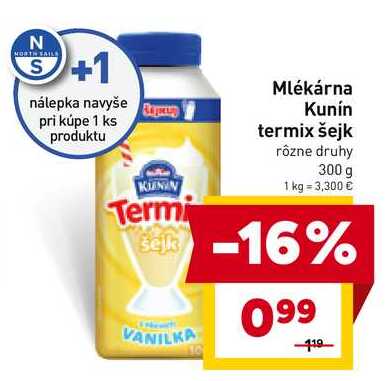 Kunín termix šejk rôzne druhy 300 g
