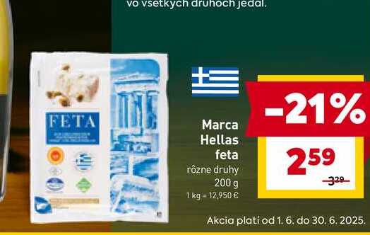 Marca Hellas feta rôzne druhy 200 g