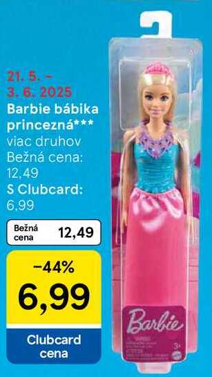 Barbie bábika princezná
