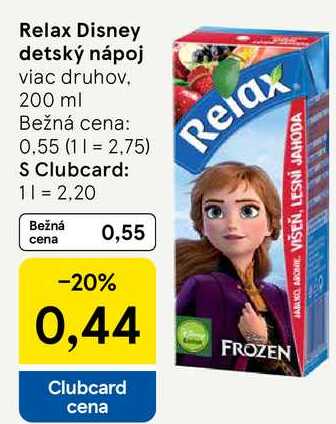 Relax Disney detský nápoj, 200 ml 