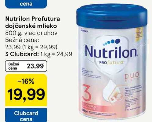 Nutrilon Profutura dojčenské mlieko, 800 g