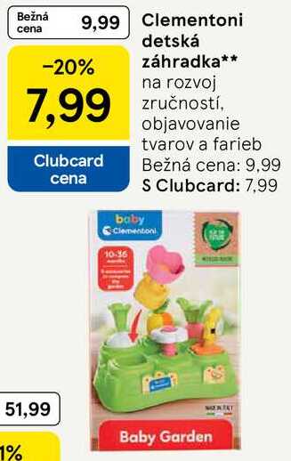 Clementoni detská záhradka