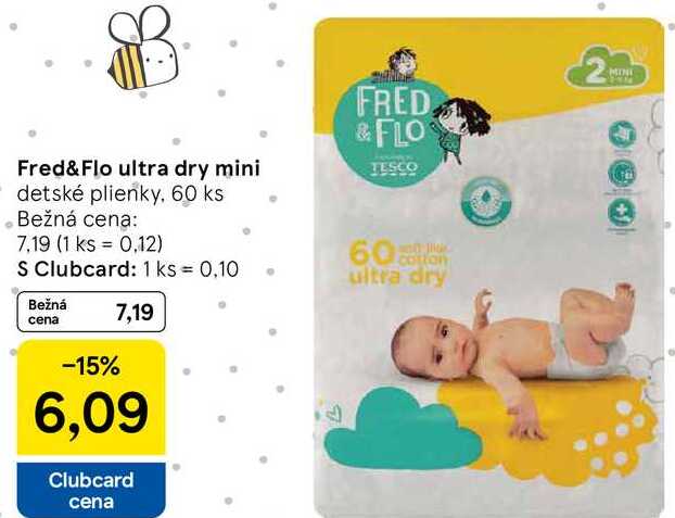 Fred&Flo ultra dry mini, 60 ks 