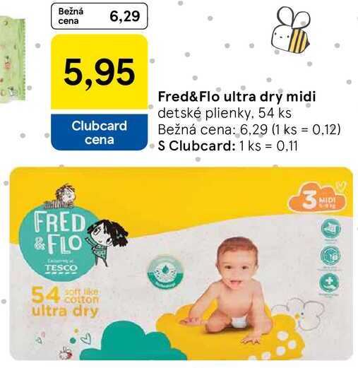Fred&Flo ultra dry midi, 54 ks 