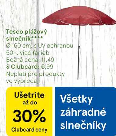 Tesco plážový slnečník