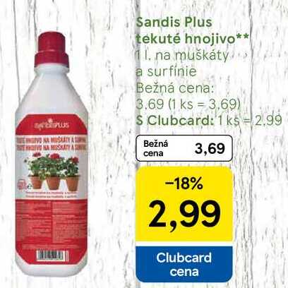 Sandis Plus tekuté hnojivo, 1 l