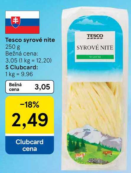 Tesco syrové nite, 250 g