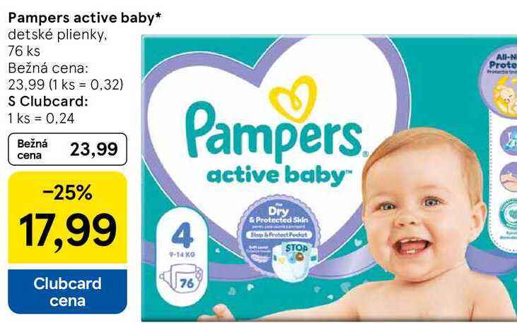 Pampers active baby, 76 ks 