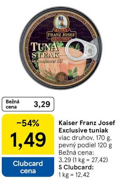 Kaiser Franz Josef Exclusive tuniak, 170 g