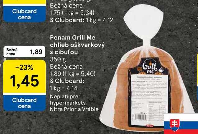 Penam Grill Me chlieb oškvarkový s cibuľou, 350 g 