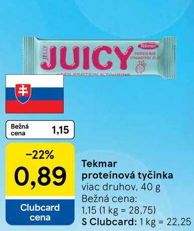Tekmar proteínová tyčinka, 40 g