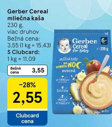 Gerber Cereal mliečna kaša, 230 g