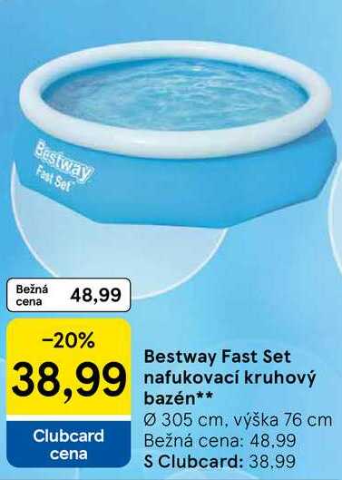 Bestway Fast Set nafukovací kruhový bazén