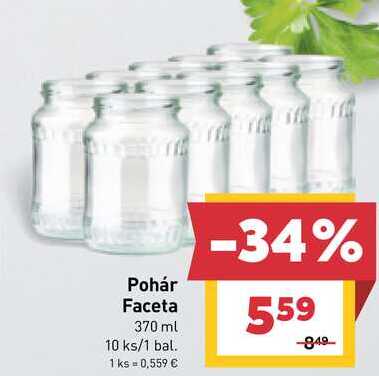 Pohár Faceta 370 ml 10 ks/1 bal. 