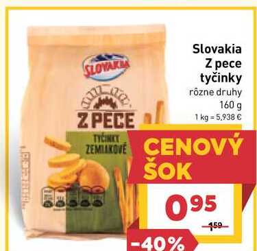 Slovakia Z pece tyčinky rôzne druhy 160 g 