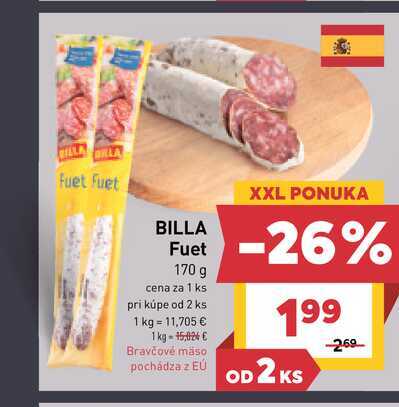 BILLA Fuet 170 g